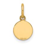 14k Plain .013 Gauge Round Engravable 7.5mm Disc Charm - Image 3