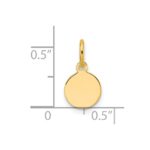 10k Plain .027 Gauge 7.5x7.5mm Circular Engravable Disc Charm - Image 2