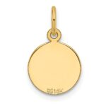 10k Plain .027 Gauge 10.6x10.6mm Circular Engravable Disc Charm - Image 2