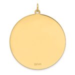 14k Plain .027 Gauge Round Engravable 38.3mm Disc Charm - Image 2