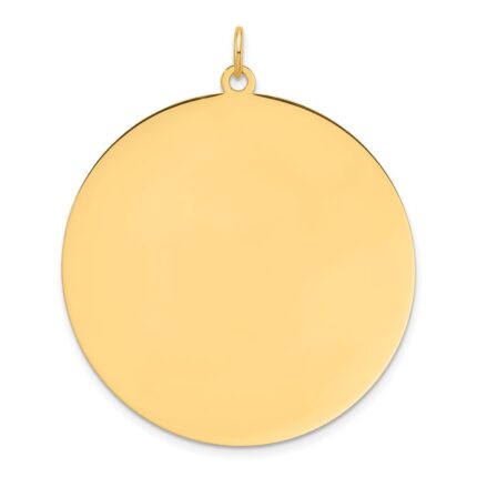 14k Plain .011 Gauge Round Engravable 38.3mm Disc Charm
