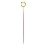 14k Patterned Sunburst with Diagonal Stripe .018 Gauge Engravable 43x25mm Dog Tag Disc Charm - Image 2