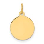14k Plain .035 Gauge Round Engravable Disc Charm