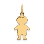 14k .011 Depth Engravable Boy Charm - Image 3