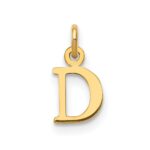 14ky Cutout Letter D Initial Pendant