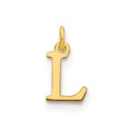14ky Cutout Letter L Initial Pendant