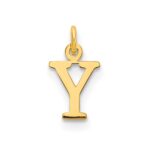 14ky Cutout Letter Y Initial Pendant