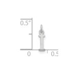 Sterling Silver Rhodium-plated Letter I Initial Charm - Image 2