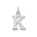 14kw Cutout Letter K Initial Pendant