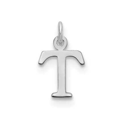 14kw Cutout Letter T Initial Pendant
