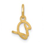 14KY Upper case Letter D Initial Charm - Image 4