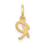 14KY Upper case Letter R Initial Charm - Image 3