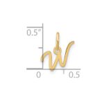 14KY Upper case Letter W Initial Charm - Image 4