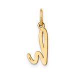 14KY Lower case Letter H Initial Charm - Image 3