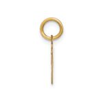 14KY Lower case Letter T Initial Charm - Image 2