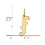 14KY Letter F Initial Pendant - Image 4