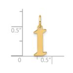 14KY Letter I Initial Pendant - Image 4