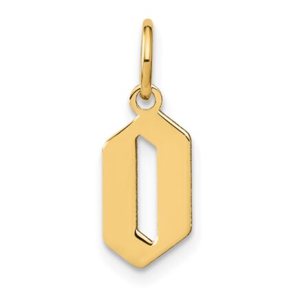 14KY Letter O Initial Pendant