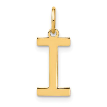 14ky Letter I Initial Pendant