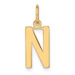 14ky Letter N Initial Pendant