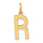 14ky Letter R Initial Pendant