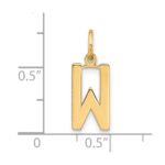 14ky Letter W Initial Pendant - Image 4