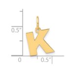 14ky Letter K Initial Pendant - Image 4