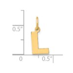 14ky Letter L Initial Pendant - Image 4