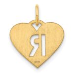 14ky Initial Letter R Initial Charm - Image 3