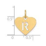 14ky Initial Letter R Initial Charm - Image 4
