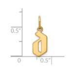 14KY Lower case Letter D Initial Pendant - Image 3