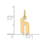 14ky Lowercase Letter H Initial Pendant - Image 4