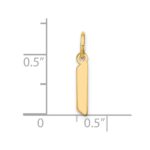 14ky Lowercase Letter L Initial Pendant - Image 4