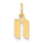 14ky Lowercase Letter N Initial Pendant