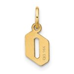 14ky Lowercase Letter O Initial Pendant - Image 3