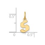 14ky Lowercase Letter S Initial Pendant - Image 4