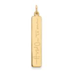 14k Yellow Gold Signature Bar Charm