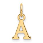 14ky Cutout Letter A Initial Pendant