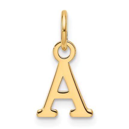 14ky Cutout Letter A Initial Pendant