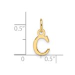 14ky Cutout Letter C Initial Pendant - Image 4