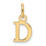 14ky Cutout Letter D Initial Pendant