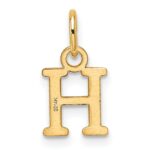 14ky Cutout Letter H Initial Pendant - Image 3