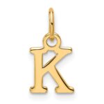 14ky Cutout Letter K Initial Pendant