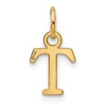 14ky Cutout Letter T Initial Pendant - Image 3