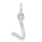 14K White Gold Uppercase Letter L Initial Charm - Image 3