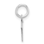 14K White Gold Uppercase Letter T Initial Charm - Image 2