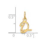 14K Uppercase Letter D Initial Charm - Image 4