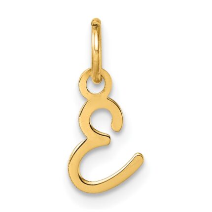 14K Uppercase Letter E Initial Charm
