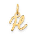 14K Uppercase Letter H Initial Charm