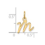 14K Uppercase Letter M Initial Charm - Image 4